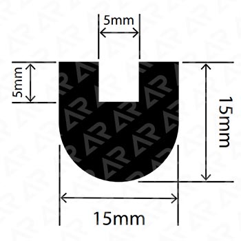 U-образный профиль ARTAPOL № 352 ( 15x15x5 мм.)