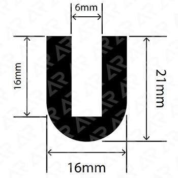 U-образный профиль ARTAPOL № 354 ( 16x21x6 мм.)