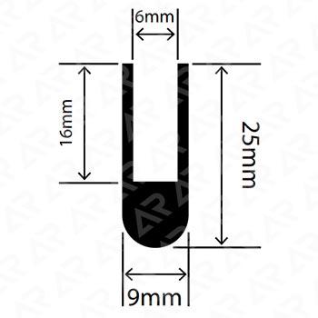 U-образный профиль ARTAPOL № 362 ( 9x25x6 мм.)