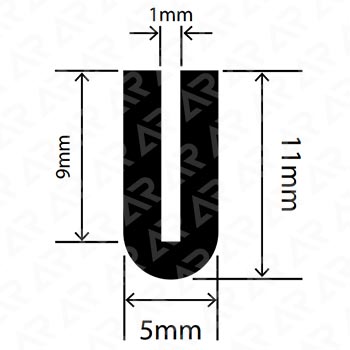 U‑образный профиль ARTAPOL № 343 — 5×11×1 мм