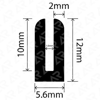 П-образный профиль ARTAPOL № 377 ( 5,6x12x1,6 мм.)