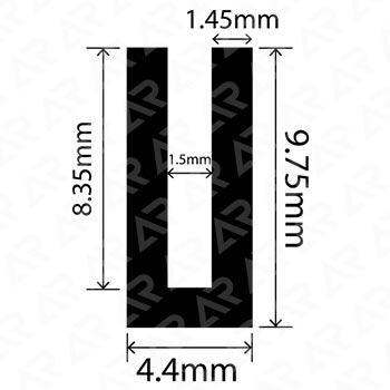 П-образный профиль ARTAPOL № 372 ( 4,4x9,75x1,5 мм.)