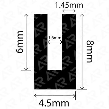 П-образный профиль ARTAPOL № 373 ( 4,5x8x1,6 мм.)