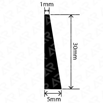 Трапециевидный профиль ARTAPOL № 379 ( 5x30x1 мм.)