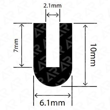 U-образный профиль ARTAPOL № 355 ( 6,1x10x2,1 мм.)