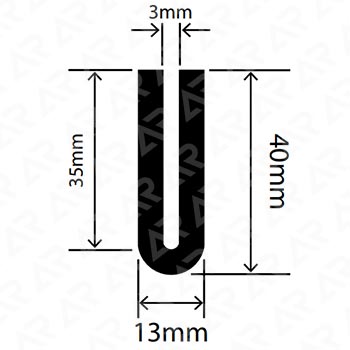 U-образный профиль ARTAPOL № 351 ( 13x40x3 мм.)