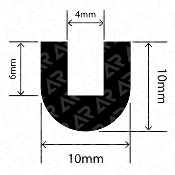 U-образный профиль ARTAPOL № 349 ( 10x10x4 мм.)