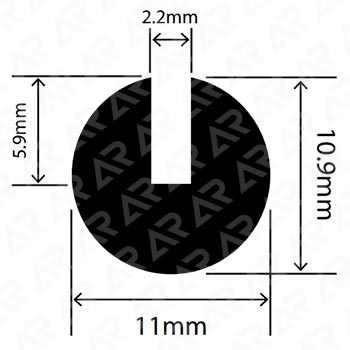 U-образный профиль ARTAPOL № 365 ( 11x10,9x2,2 мм.)