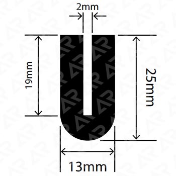 U-образный профиль ARTAPOL № 350 ( 13x25x2 мм.)