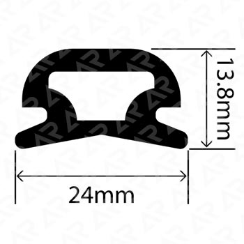 Д-образный профиль ARTAPOL № 390 ( 24x13,8 мм.)