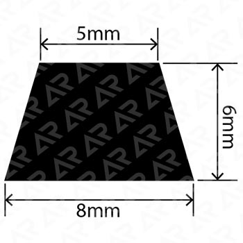 Трапециевидный профиль ARTAPOL № 384 ( 8x6x5 мм.)