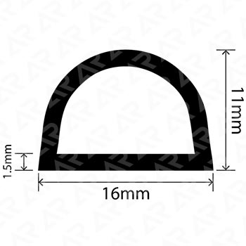 Д-образный профиль ARTAPOL № 389 ( 16x11 мм.)