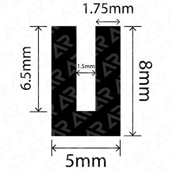 П-образный профиль ARTAPOL № 375 ( 5x8x1,5 мм.)