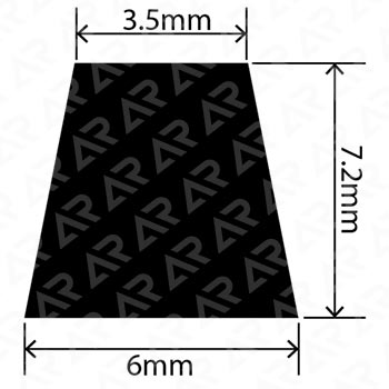 Трапециевидный профиль ARTAPOL № 380 ( 6x7,2x3,5 мм.)