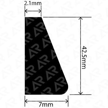 Трапециевидный профиль ARTAPOL № 382 ( 7x42,5x2,1 мм.)